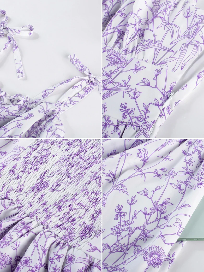 Victorian Spring Ditsy Floral Fitted Dresses For Women - Image 19