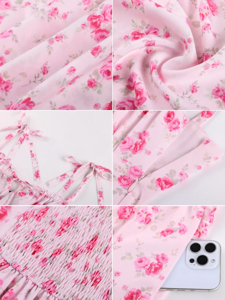 Victorian Spring Ditsy Floral Fitted Dresses For Women - Image 32