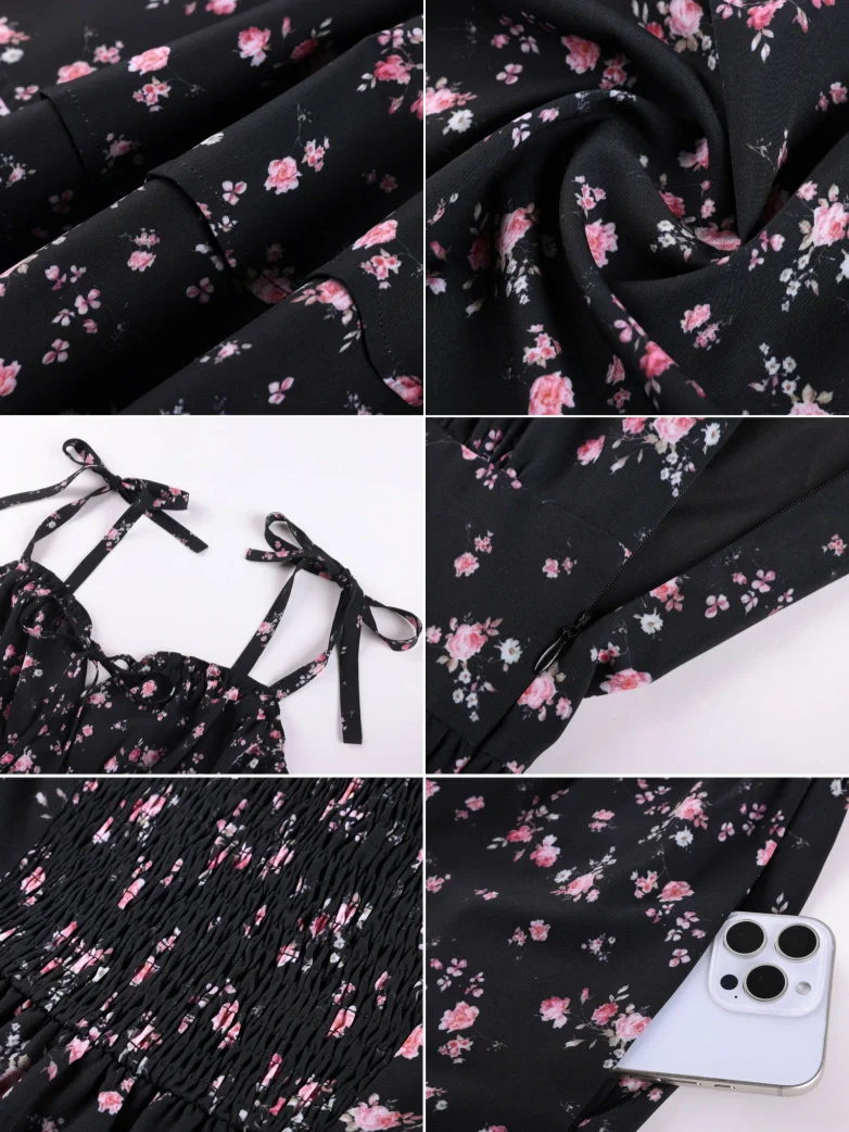 Victorian Spring Ditsy Floral Fitted Dresses For Women - Image 34