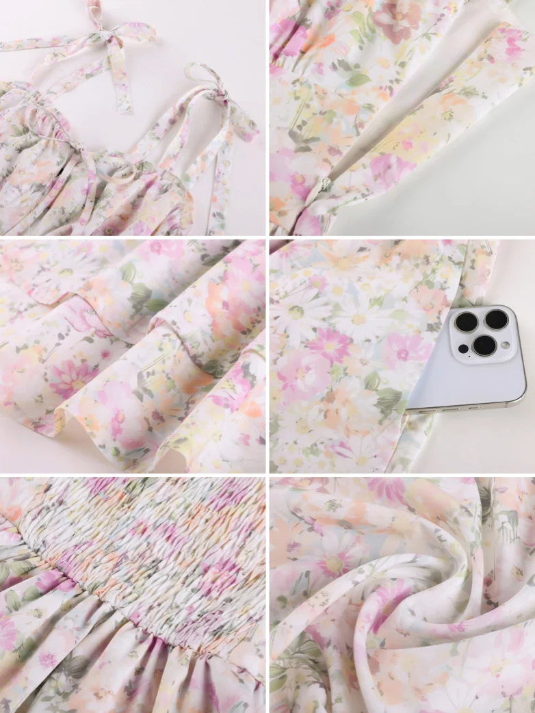 Victorian Spring Ditsy Floral Fitted Dresses For Women - Image 38