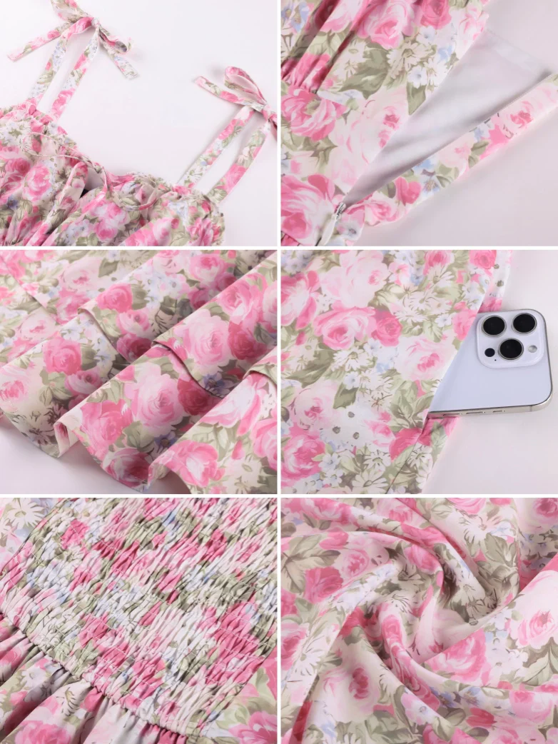 Victorian Spring Ditsy Floral Fitted Dresses For Women - Image 46