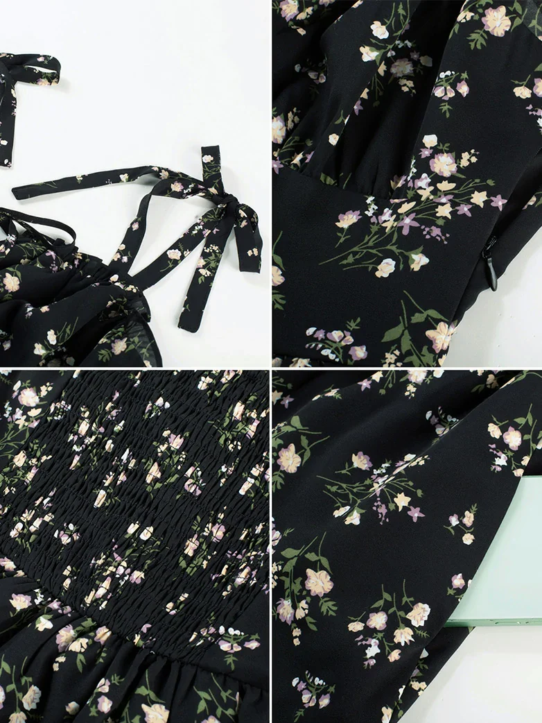 Victorian Spring Ditsy Floral Fitted Dresses For Women - Image 5