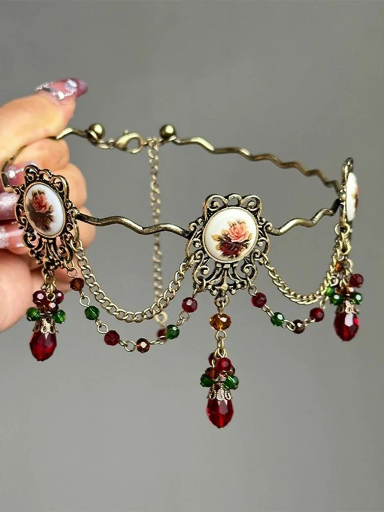 Teardrop Rose Necklace Choker - Image 2