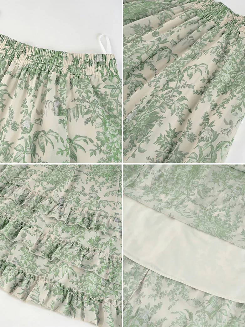 Renaissance Chiffon Swing Maxi Skirt with Pockets - Image 14