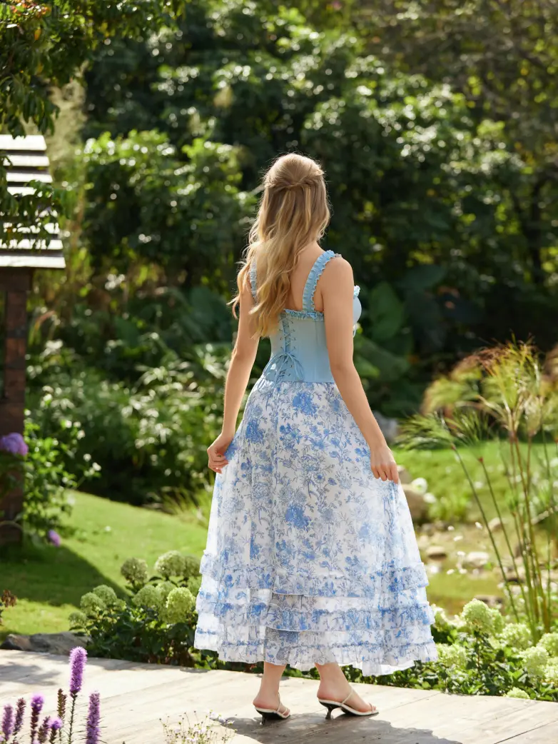 Renaissance Chiffon Swing Maxi Skirt with Pockets - Image 19