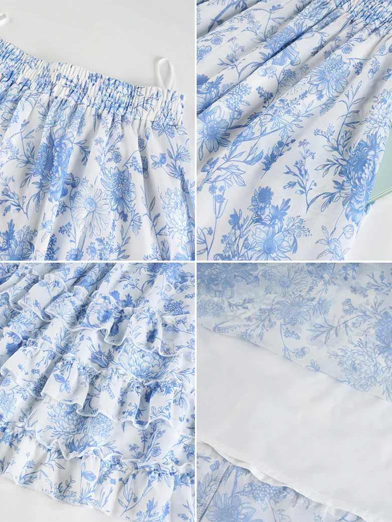 Renaissance Chiffon Swing Maxi Skirt with Pockets - Image 20