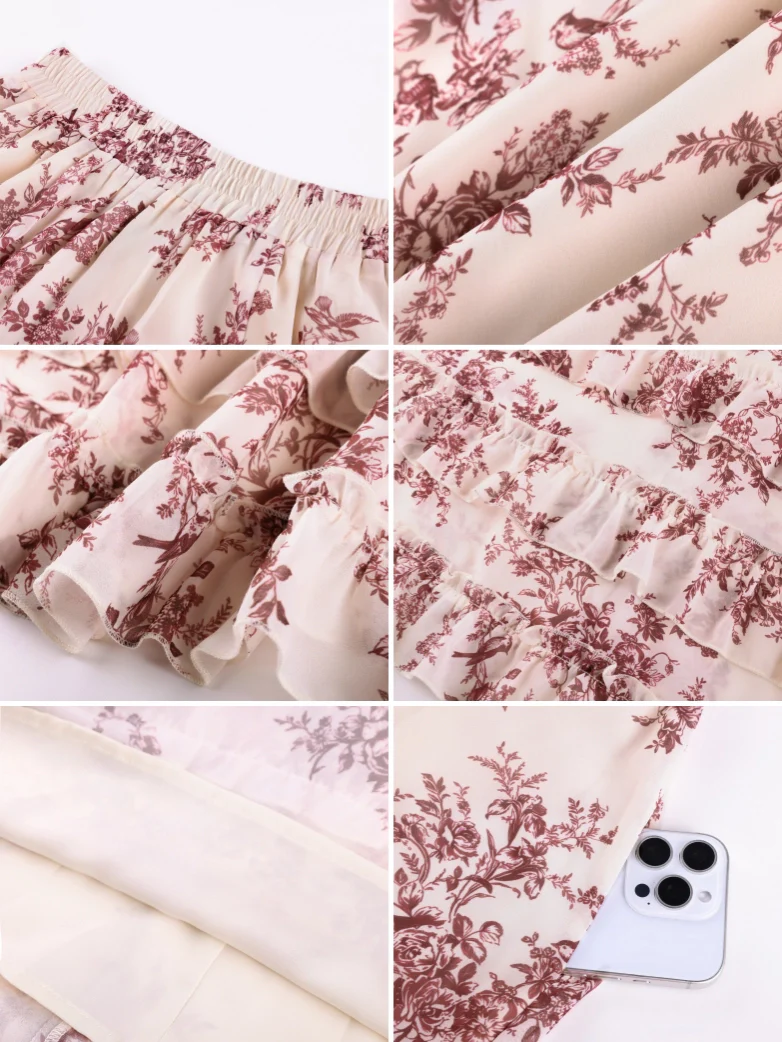 Renaissance Chiffon Swing Maxi Skirt with Pockets - Image 29