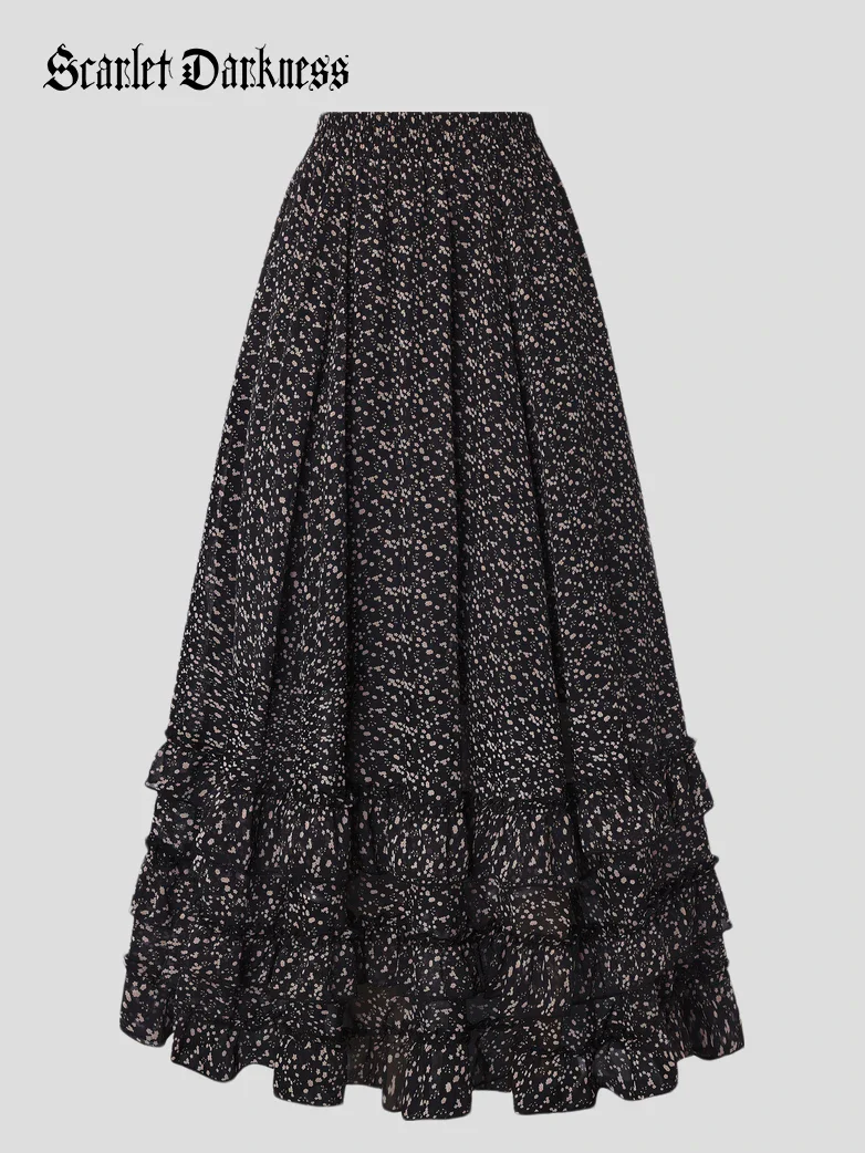Renaissance Chiffon Swing Maxi Skirt with Pockets - Image 32