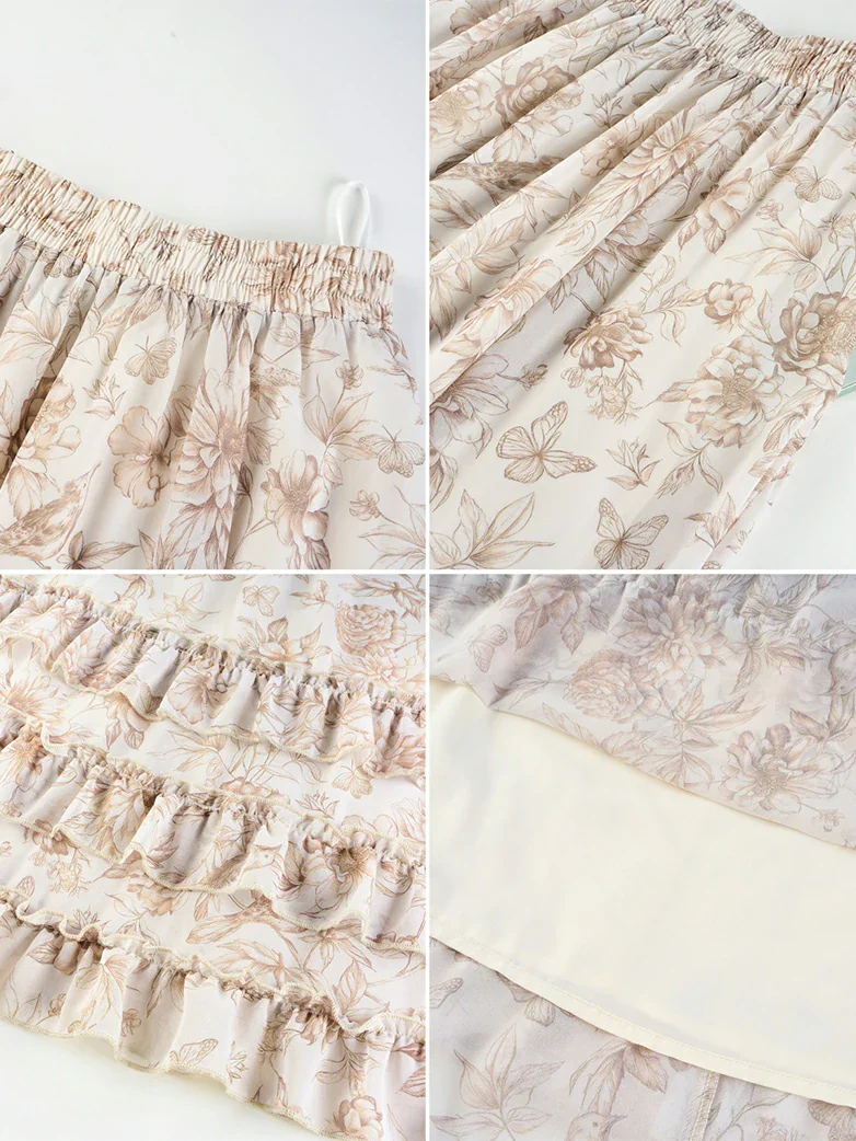 Renaissance Chiffon Swing Maxi Skirt with Pockets - Image 6