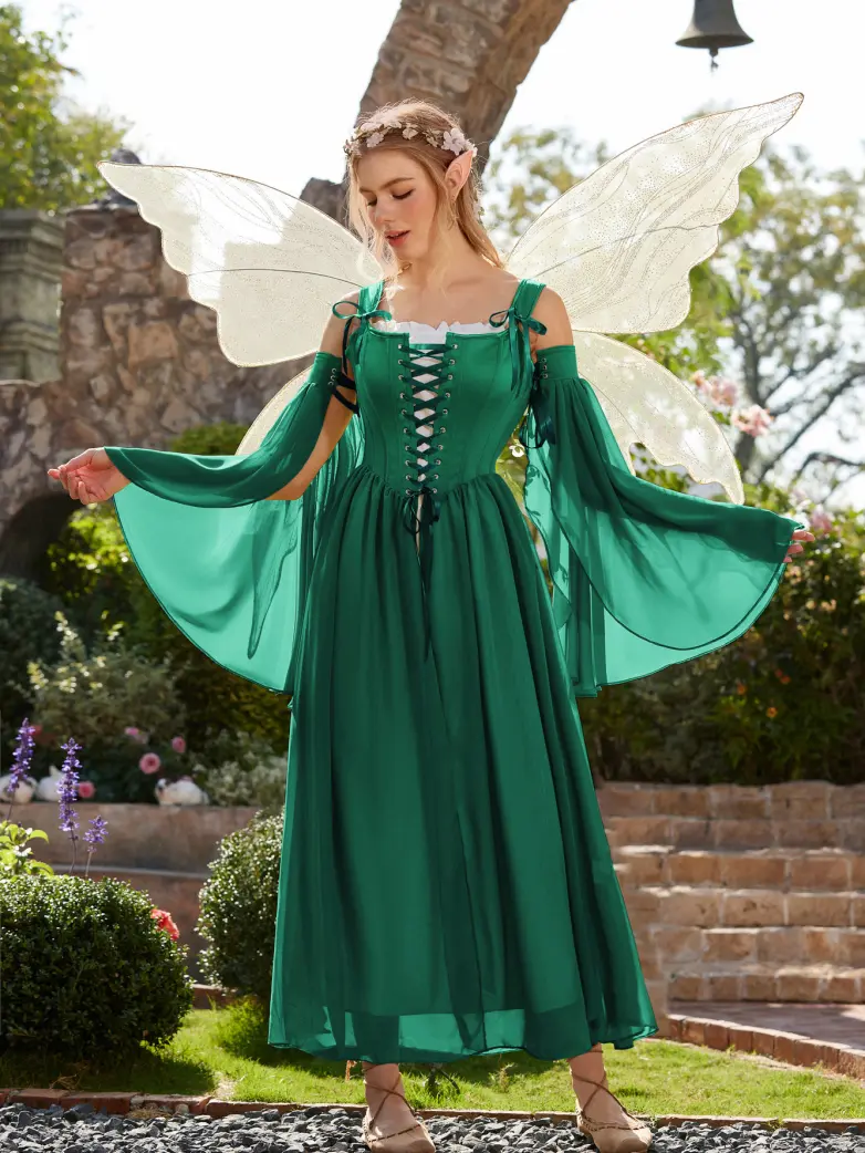 Renaissance Fairy Character 3pcs Set Costume with Lining - Image 16