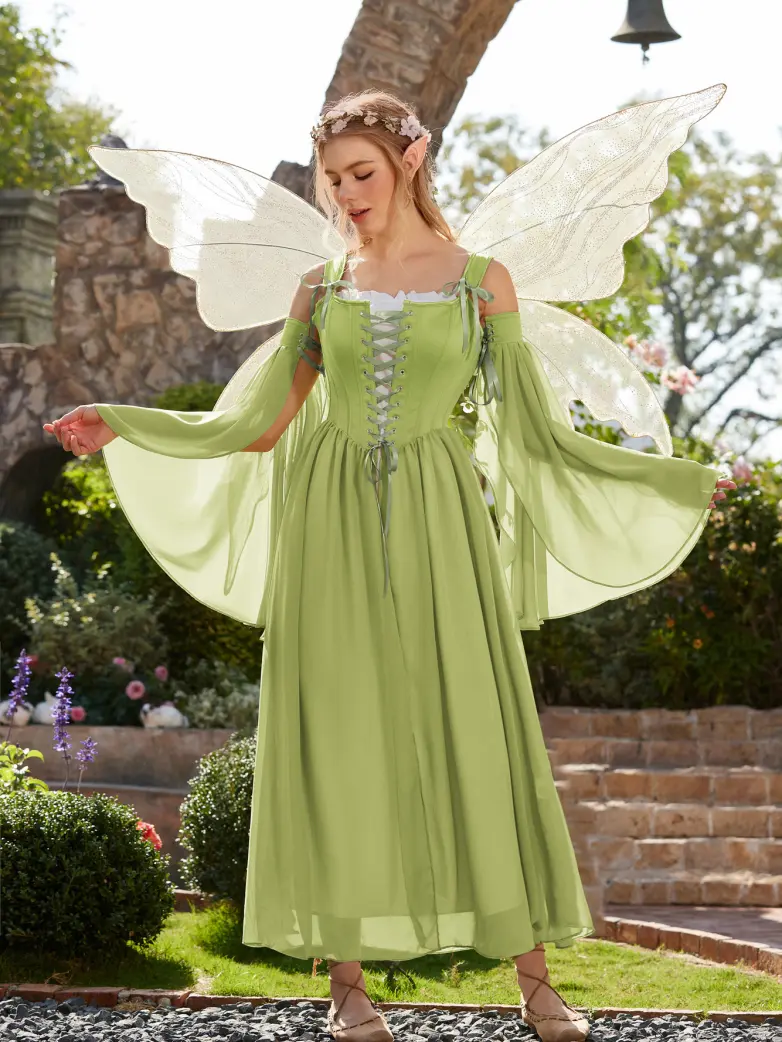 Renaissance Fairy Character 3pcs Set Costume with Lining - Image 26