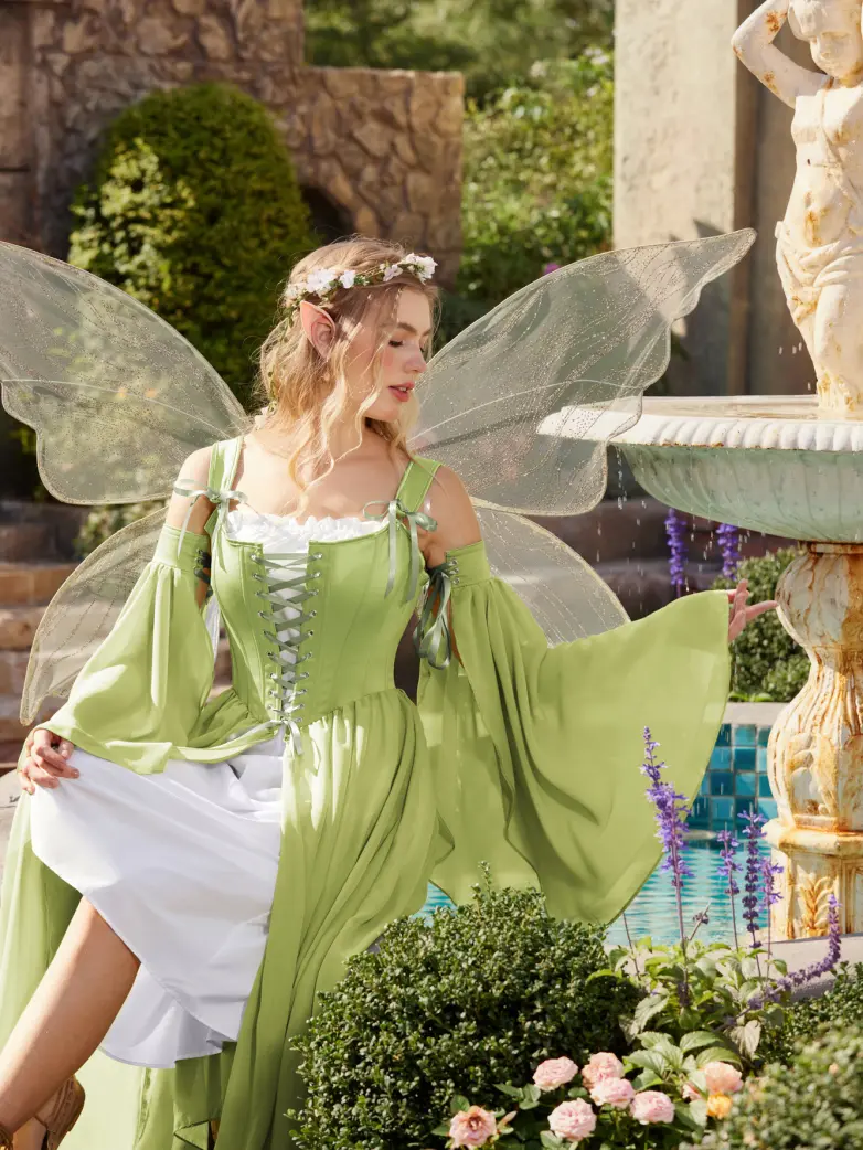 Renaissance Fairy Character 3pcs Set Costume with Lining - Image 27