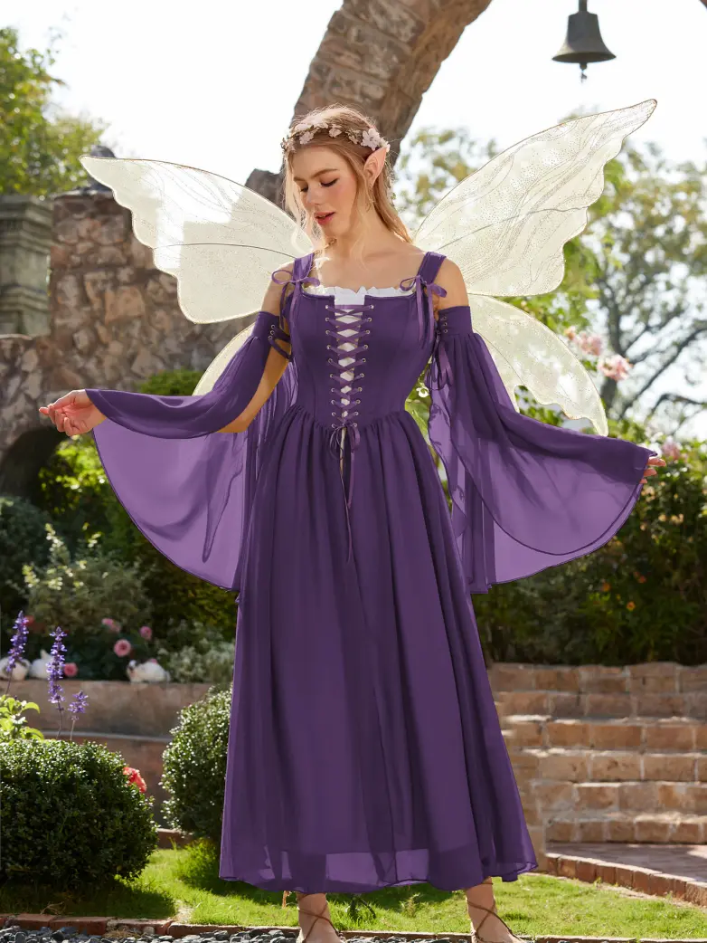 Renaissance Fairy Character 3pcs Set Costume with Lining - Image 33