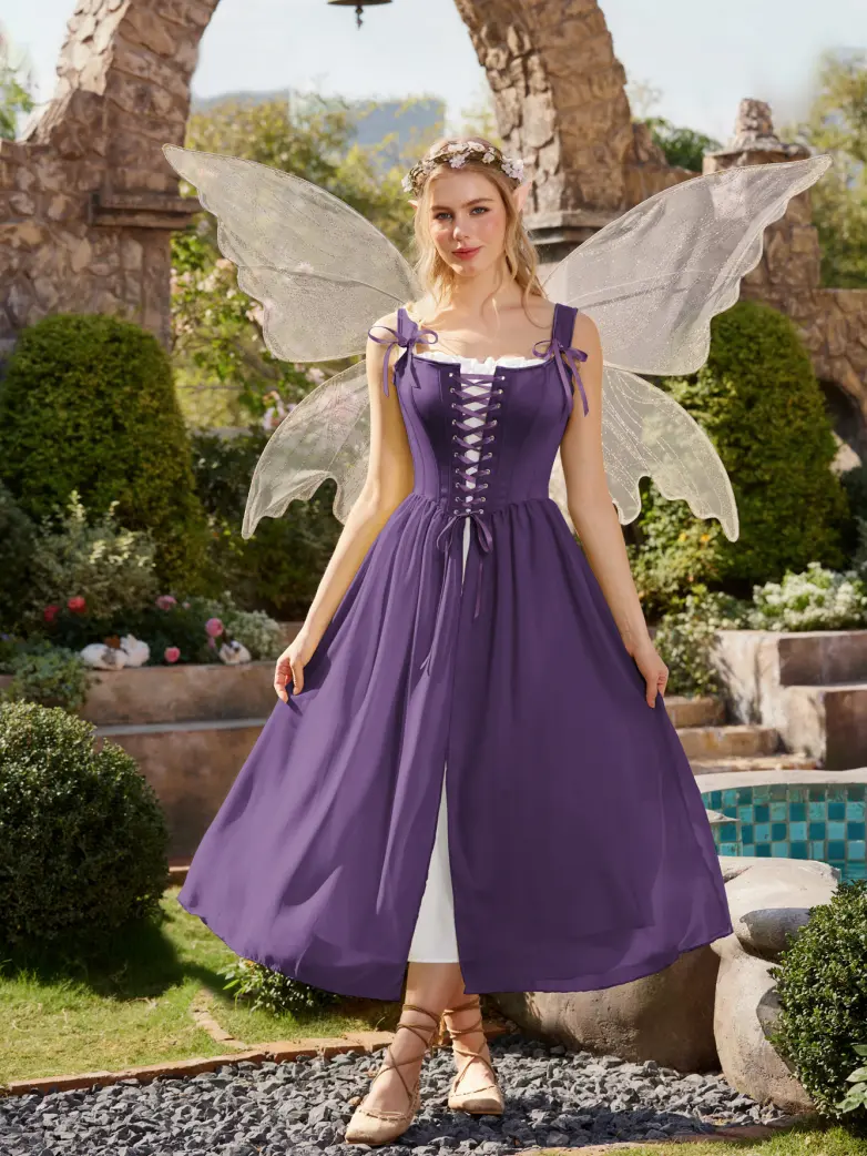 Renaissance Fairy Character 3pcs Set Costume with Lining - Image 35