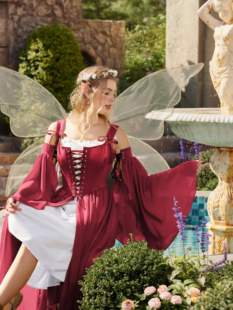 Renaissance Fairy Character 3pcs Set Costume with Lining - Image 5
