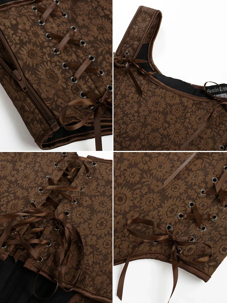 Mushroom Renaissance Cottagecore Corset Tops - Image 11