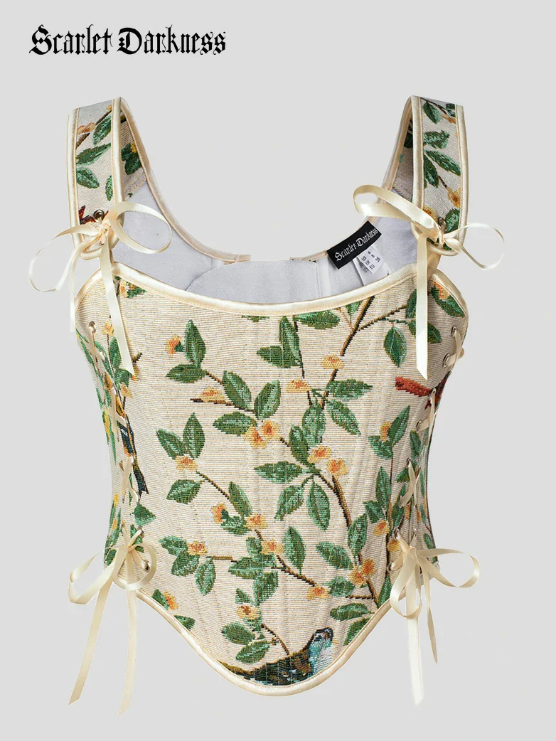 Mushroom Renaissance Cottagecore Corset Tops - Image 15