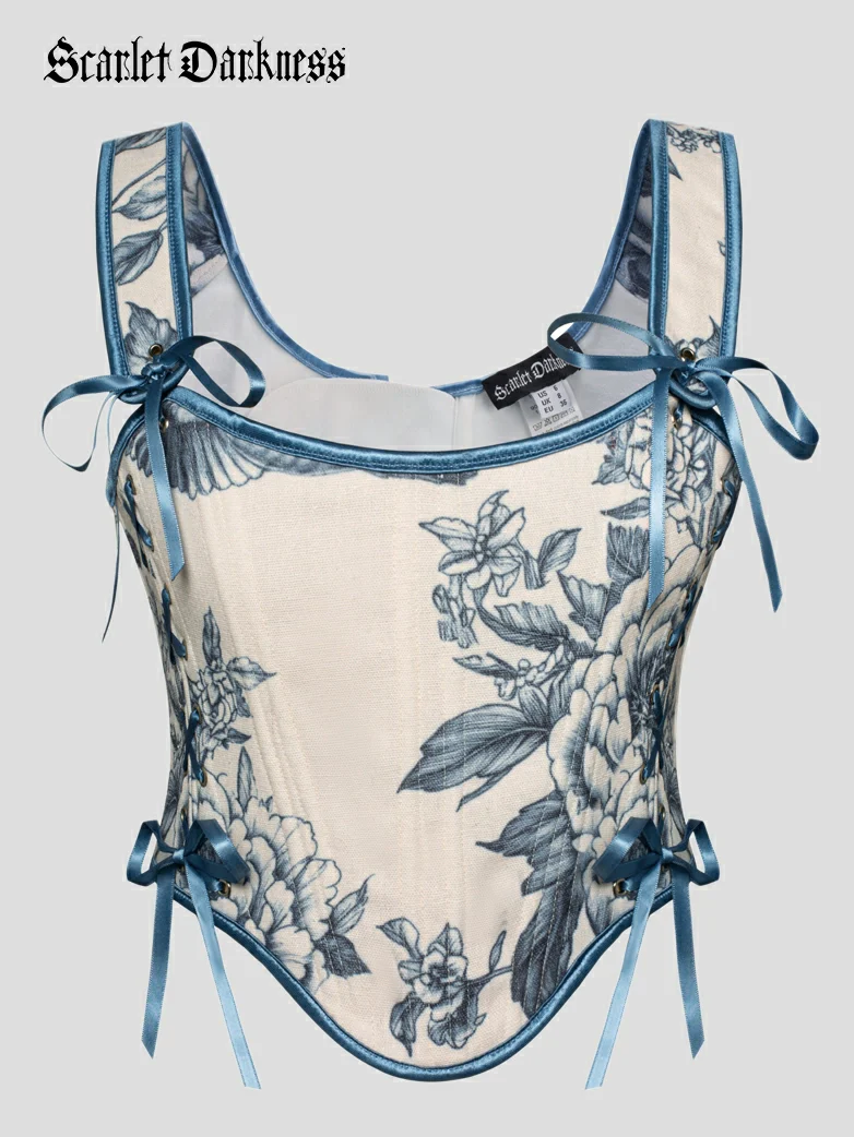 Mushroom Renaissance Cottagecore Corset Tops - Image 18