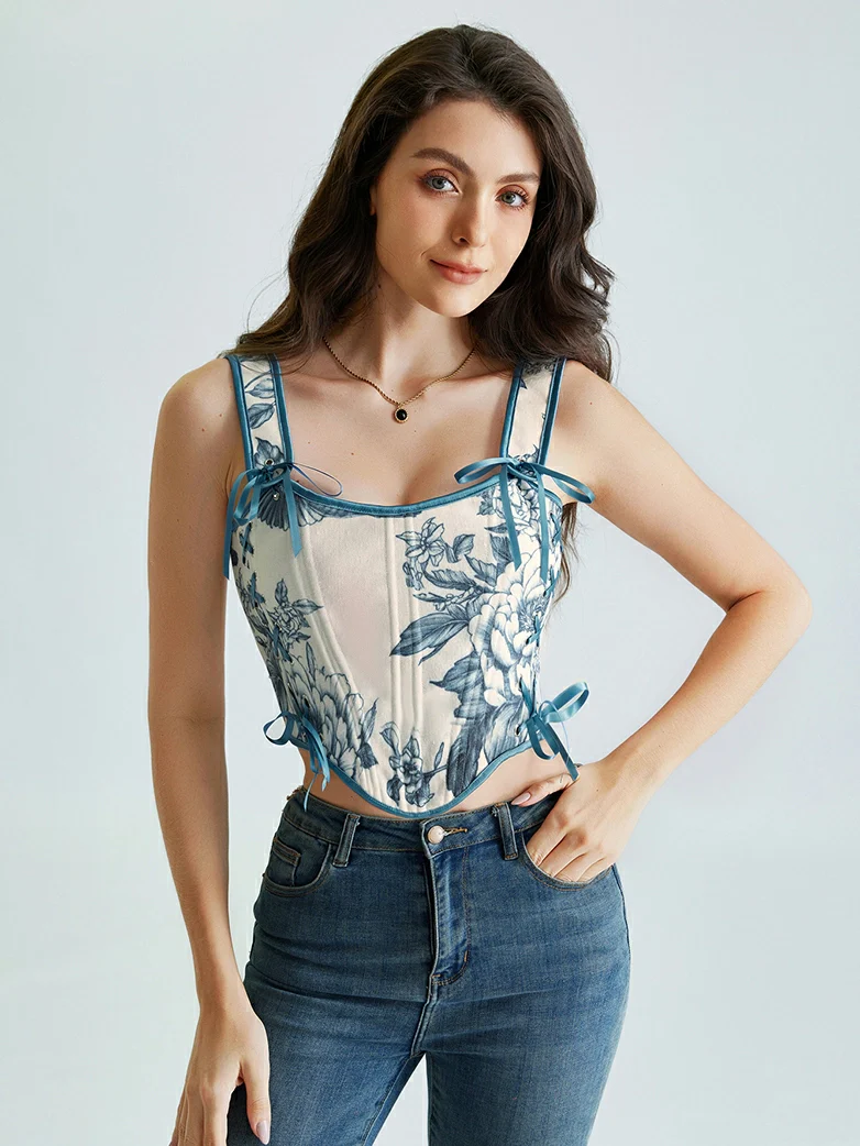 Mushroom Renaissance Cottagecore Corset Tops - Image 20