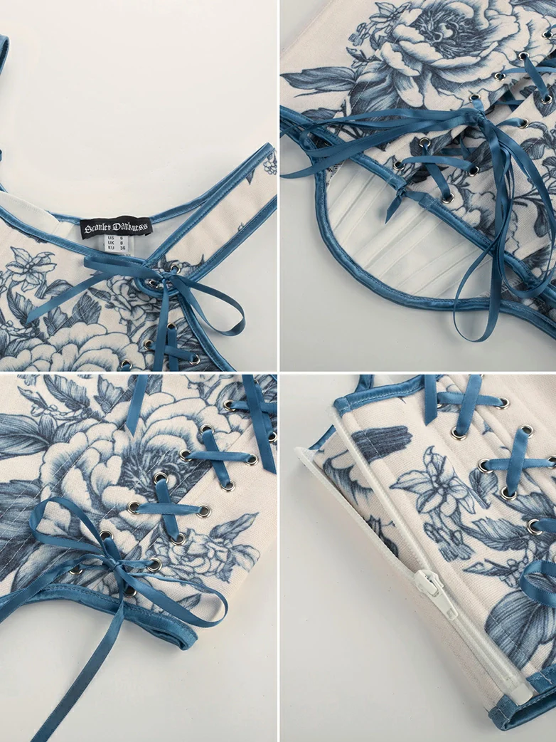 Mushroom Renaissance Cottagecore Corset Tops - Image 22