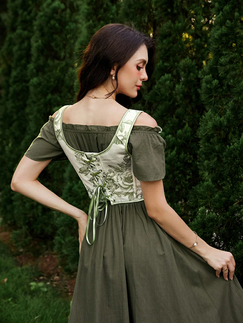 Mushroom Renaissance Cottagecore Corset Tops - Image 27