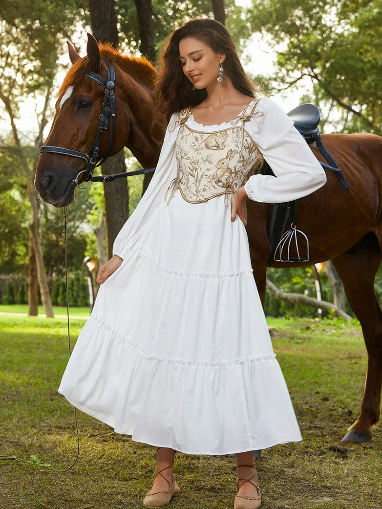 Mushroom Renaissance Cottagecore Corset Tops - Image 4