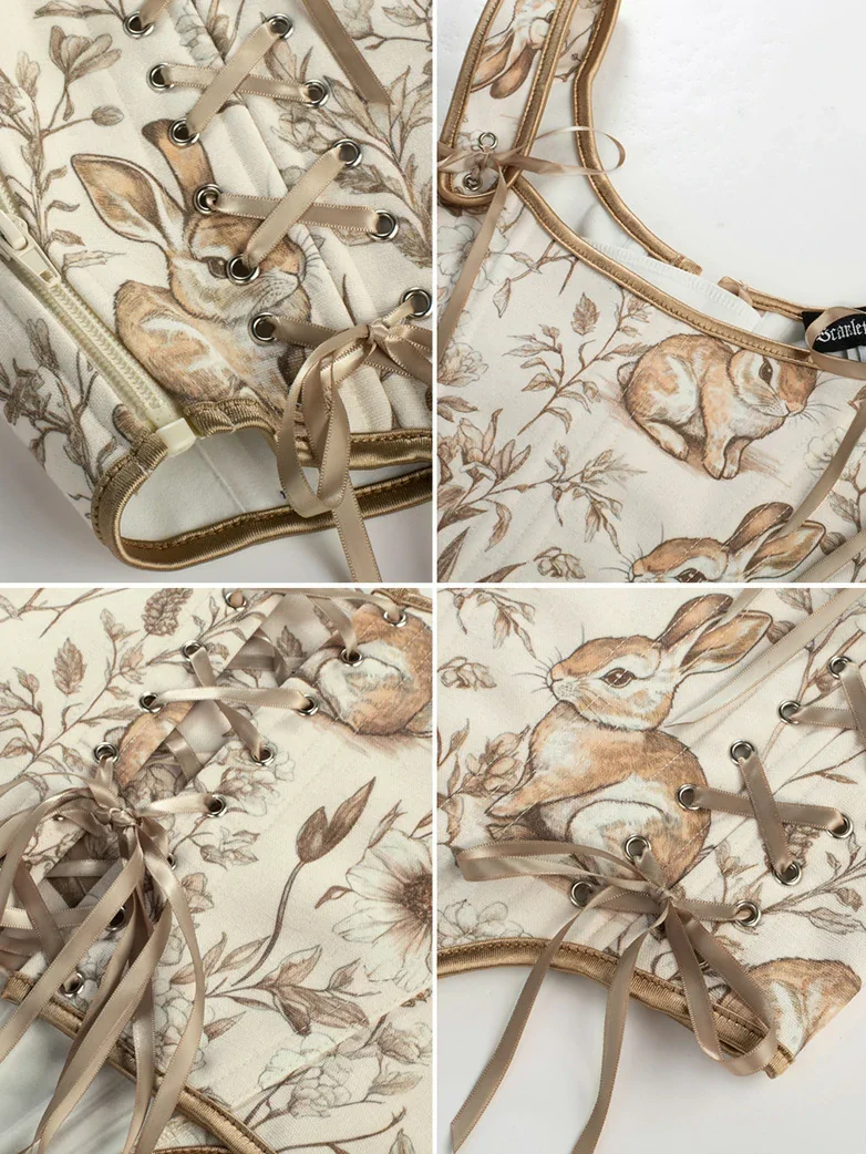 Mushroom Renaissance Cottagecore Corset Tops - Image 5
