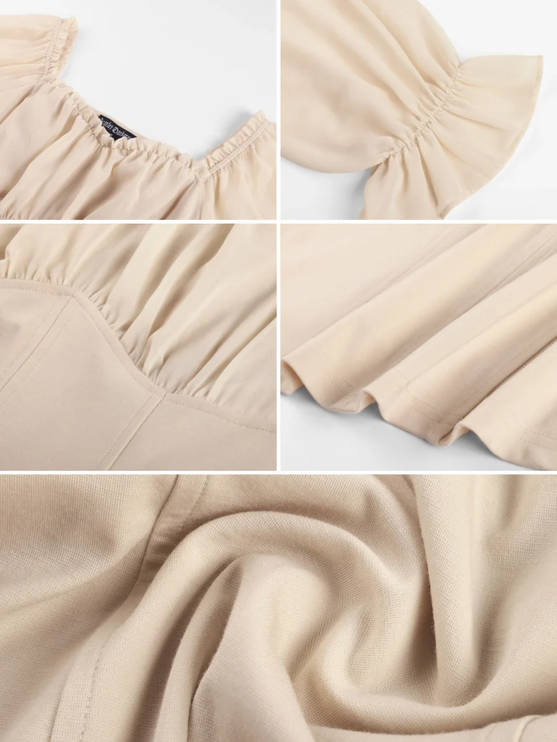 Women’s Off Shoulder Corset Top with Long Sleeves - Image 13