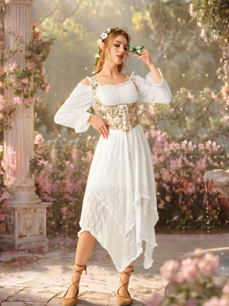 Women’s Off Shoulder Corset Top with Long Sleeves - Image 18