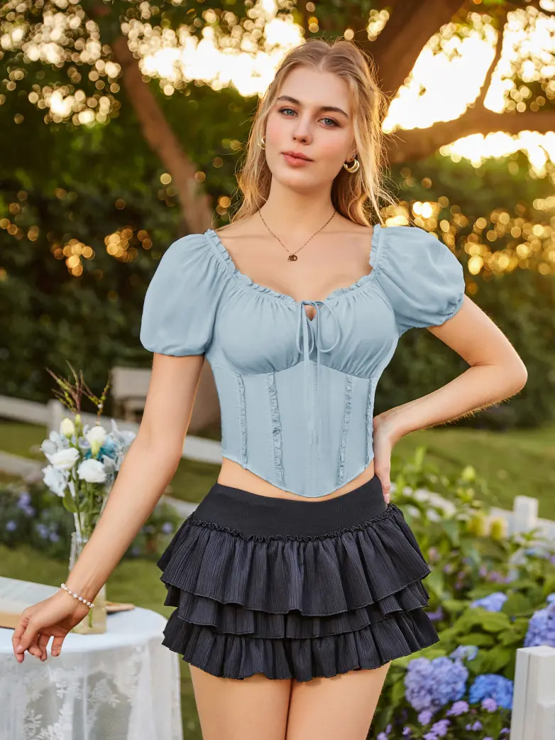 Renaissance Off Shoulder 6-Bones Tops Shirts - Image 10