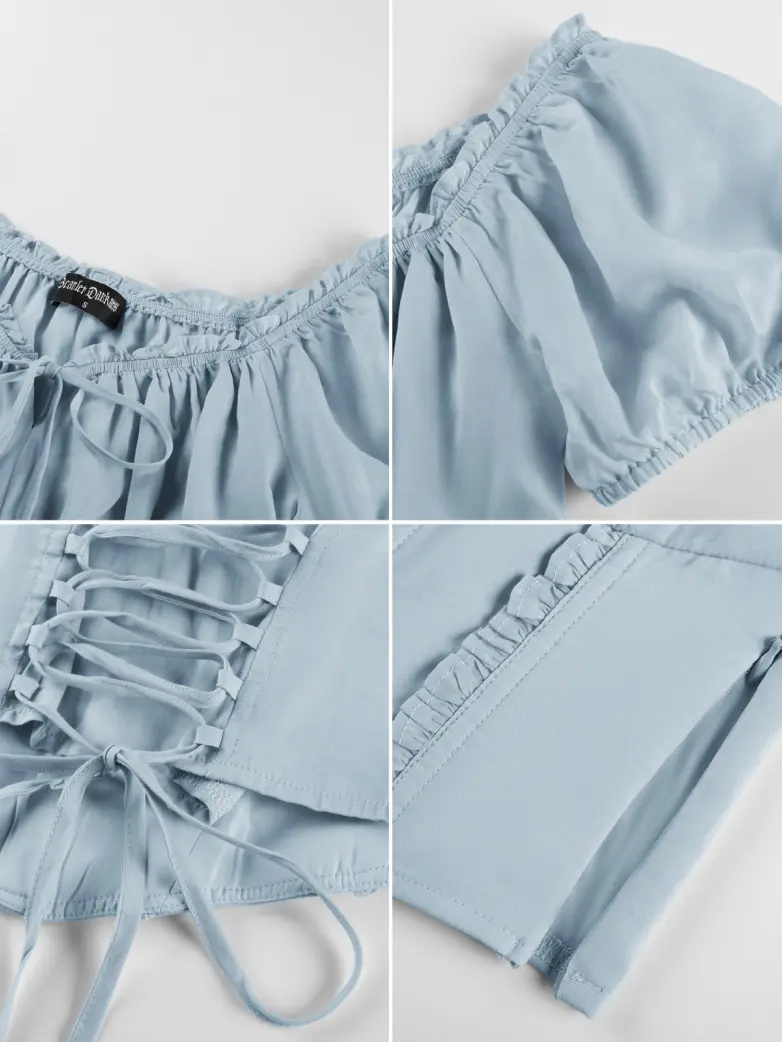 Renaissance Off Shoulder 6-Bones Tops Shirts - Image 12