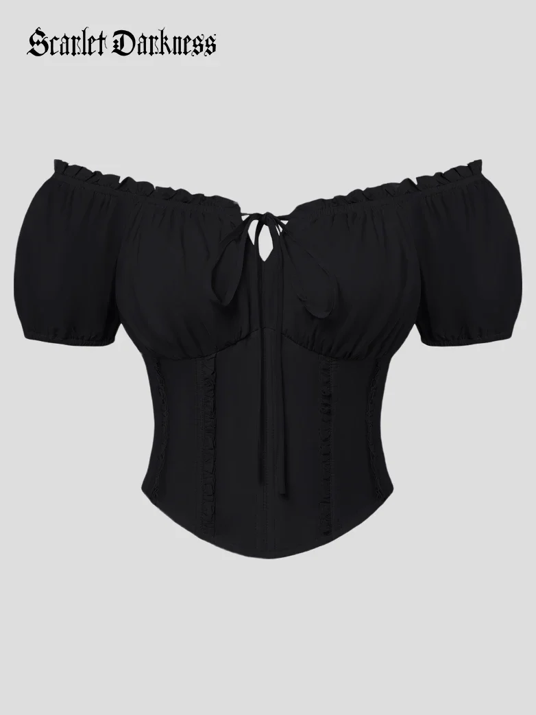 Renaissance Off Shoulder 6-Bones Tops Shirts - Image 15