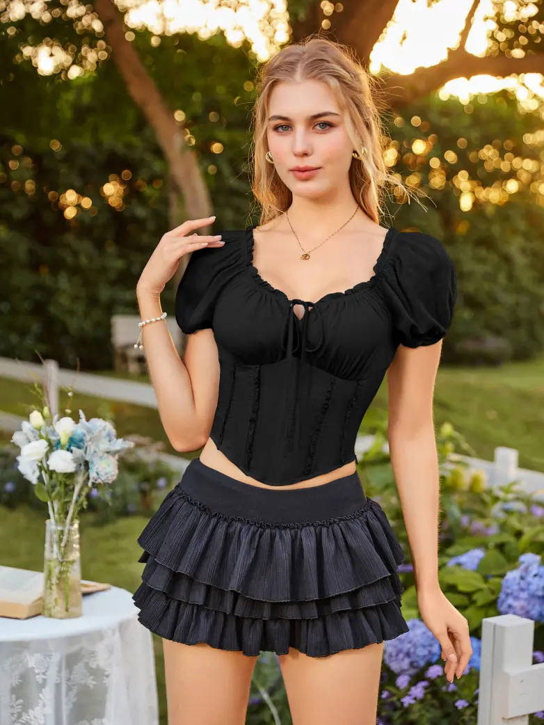 Renaissance Off Shoulder 6-Bones Tops Shirts - Image 16