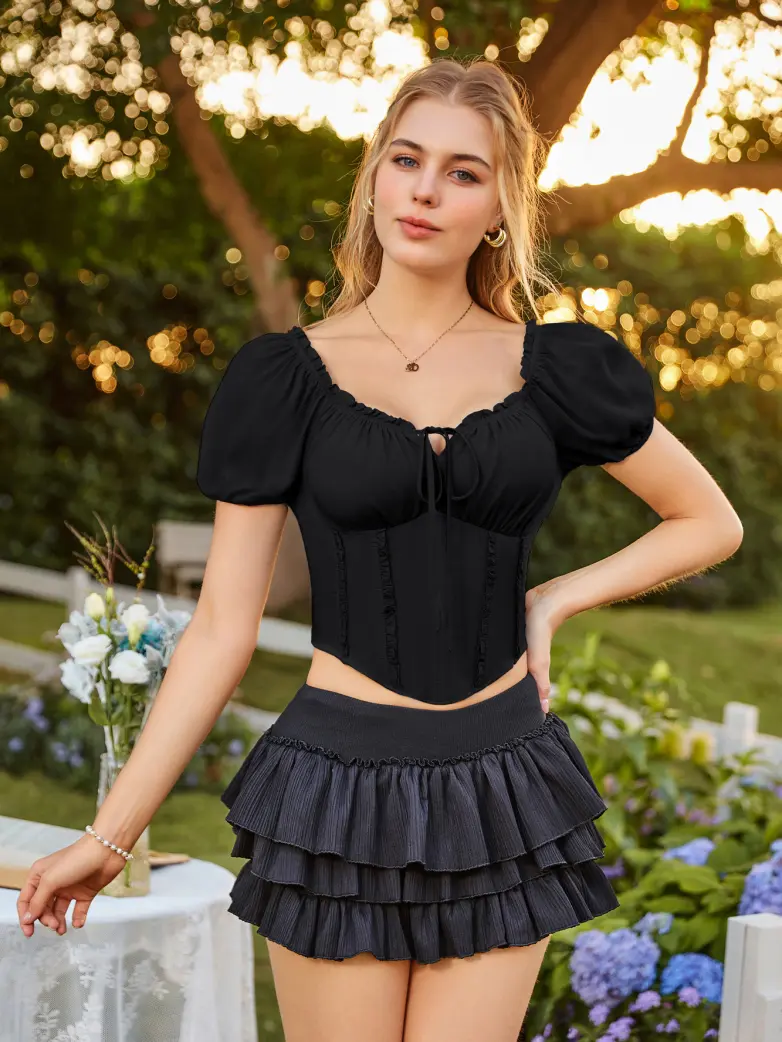 Renaissance Off Shoulder 6-Bones Tops Shirts - Image 17