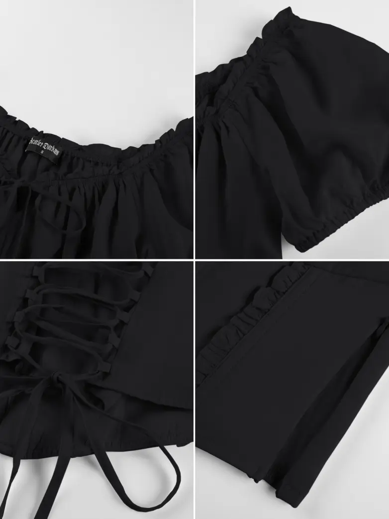 Renaissance Off Shoulder 6-Bones Tops Shirts - Image 19