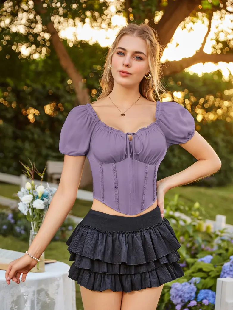 Renaissance Off Shoulder 6-Bones Tops Shirts - Image 27
