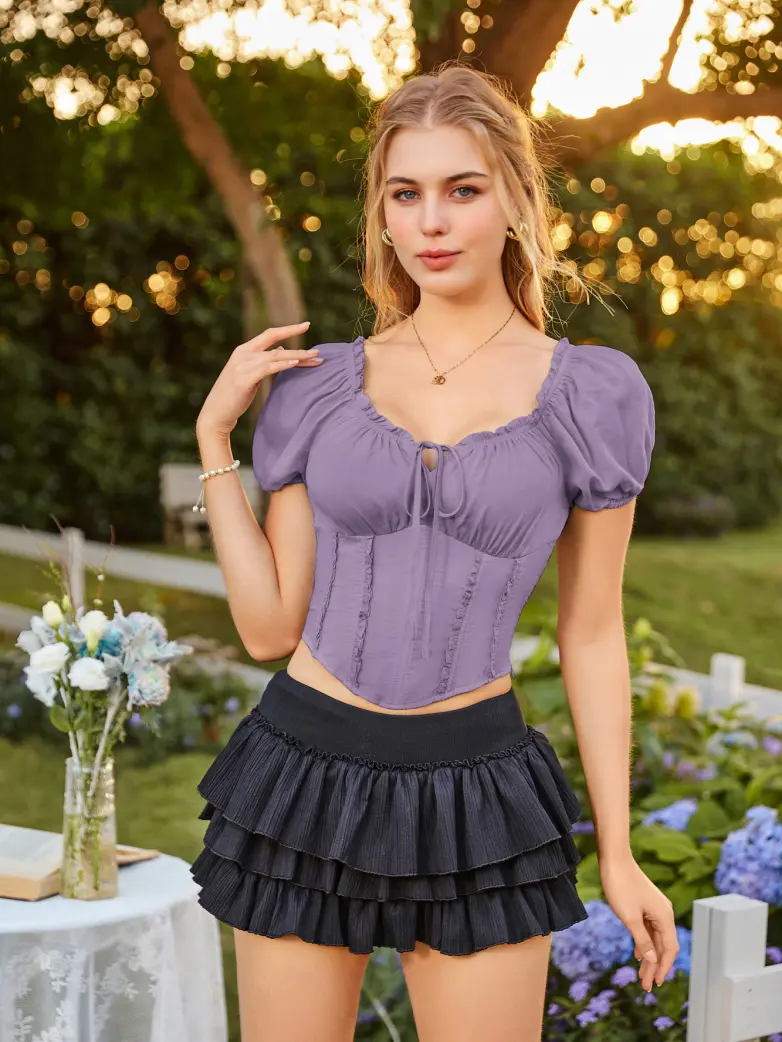 Renaissance Off Shoulder 6-Bones Tops Shirts - Image 29