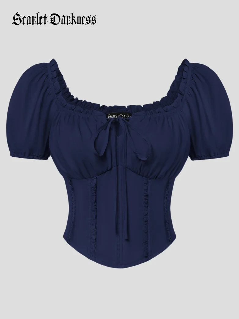 Renaissance Off Shoulder 6-Bones Tops Shirts - Image 31