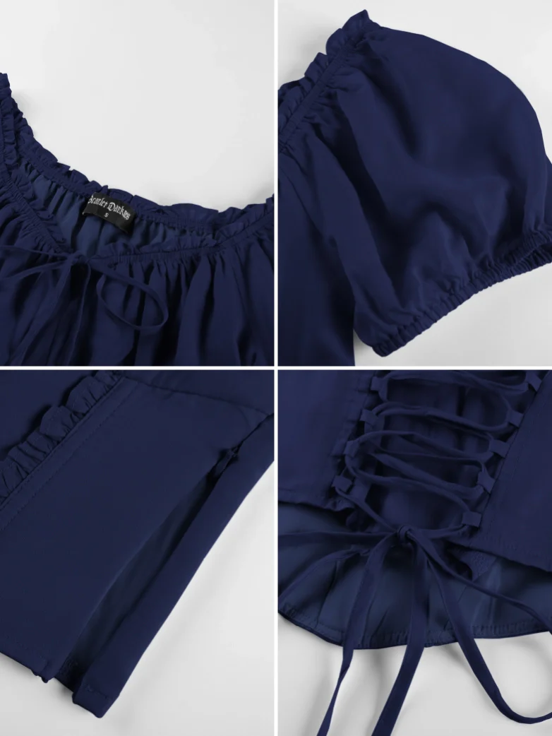 Renaissance Off Shoulder 6-Bones Tops Shirts - Image 36
