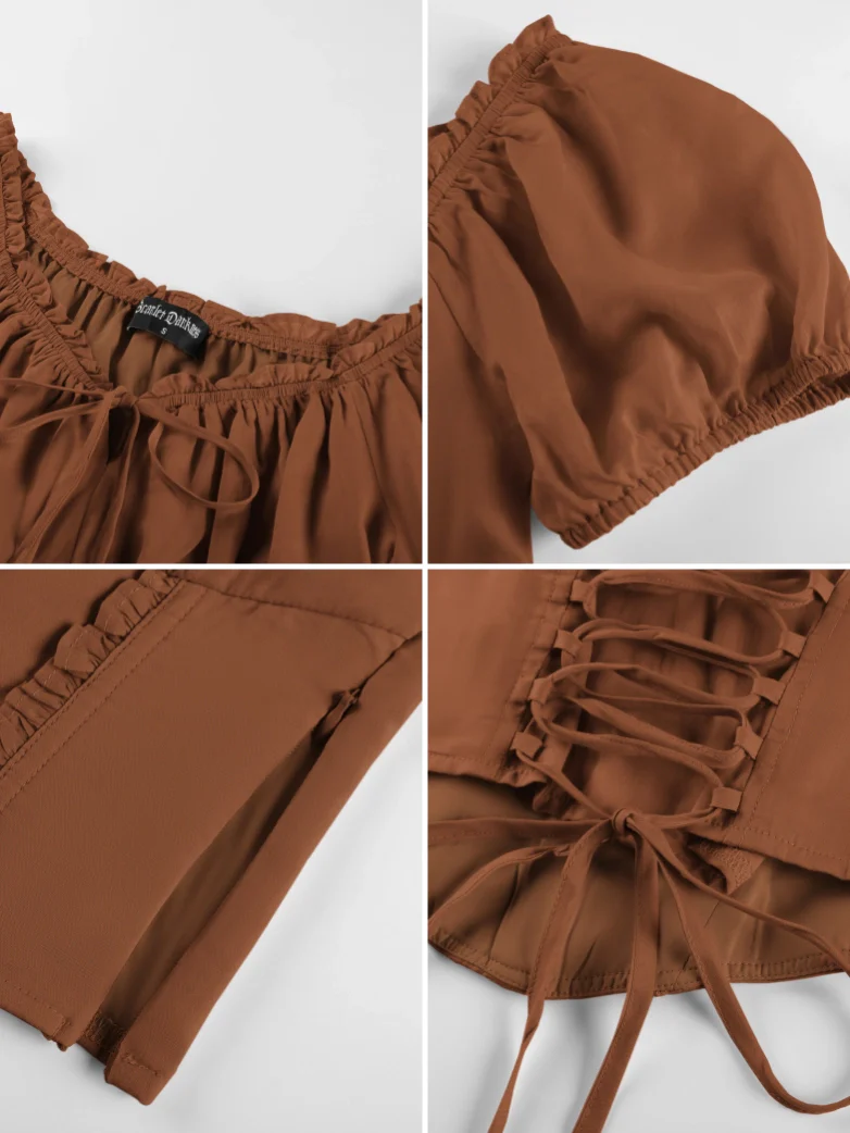 Renaissance Off Shoulder 6-Bones Tops Shirts - Image 42