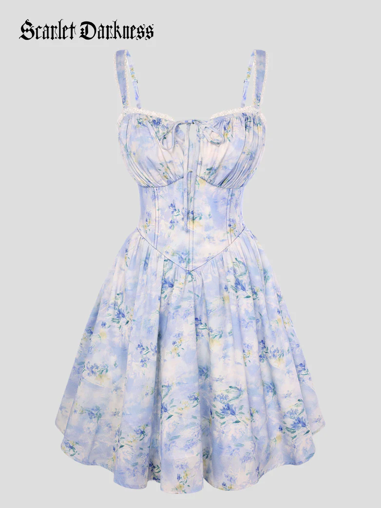 Victoria Corset floral A-Line Dress for Vacation - Image 41