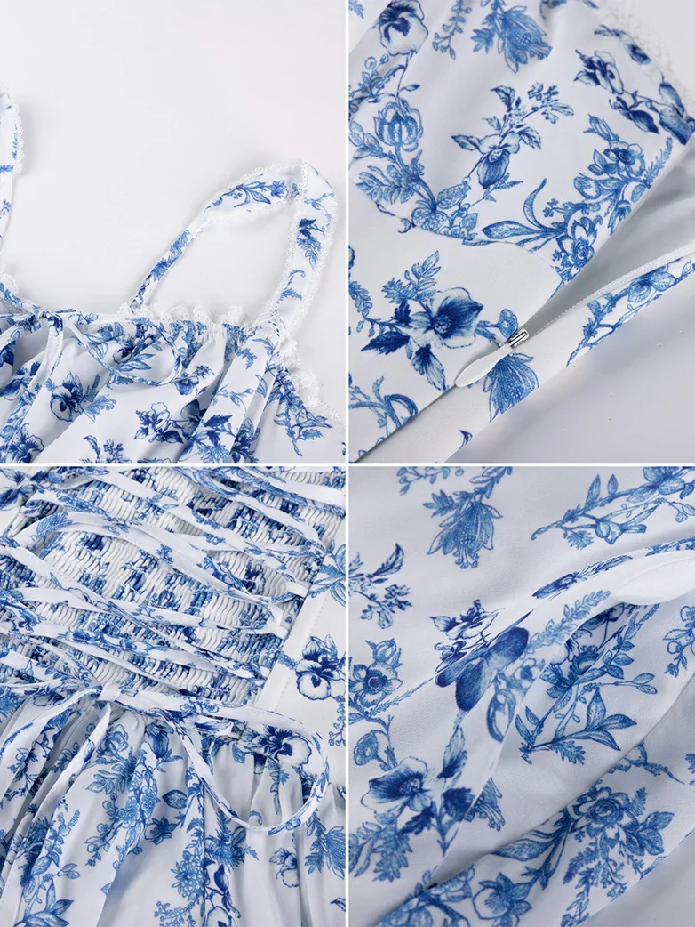 Victoria Corset floral A-Line Dress for Vacation - Image 7