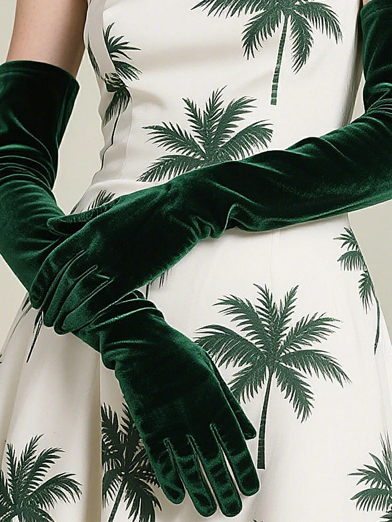 Velvet Gloves for Evening Gowns