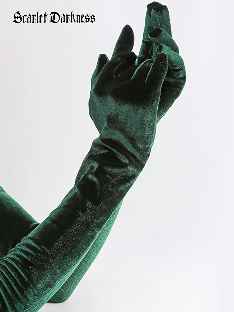 Velvet Gloves for Evening Gowns - Image 2
