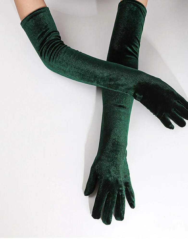Velvet Gloves for Evening Gowns - Image 3