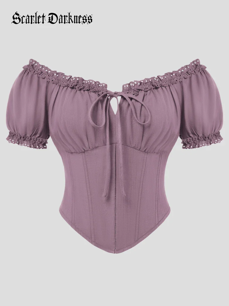 Victoria x Bridgeton Spring Cotton Tops with Bones - Image 29