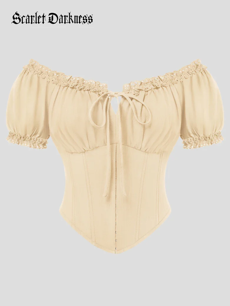 Victoria x Bridgeton Spring Cotton Tops with Bones - Image 13