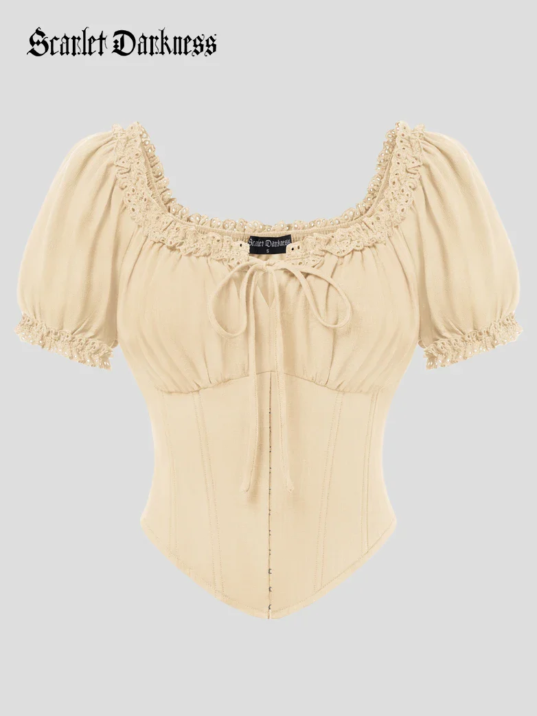 Victoria x Bridgeton Spring Cotton Tops with Bones - Image 14