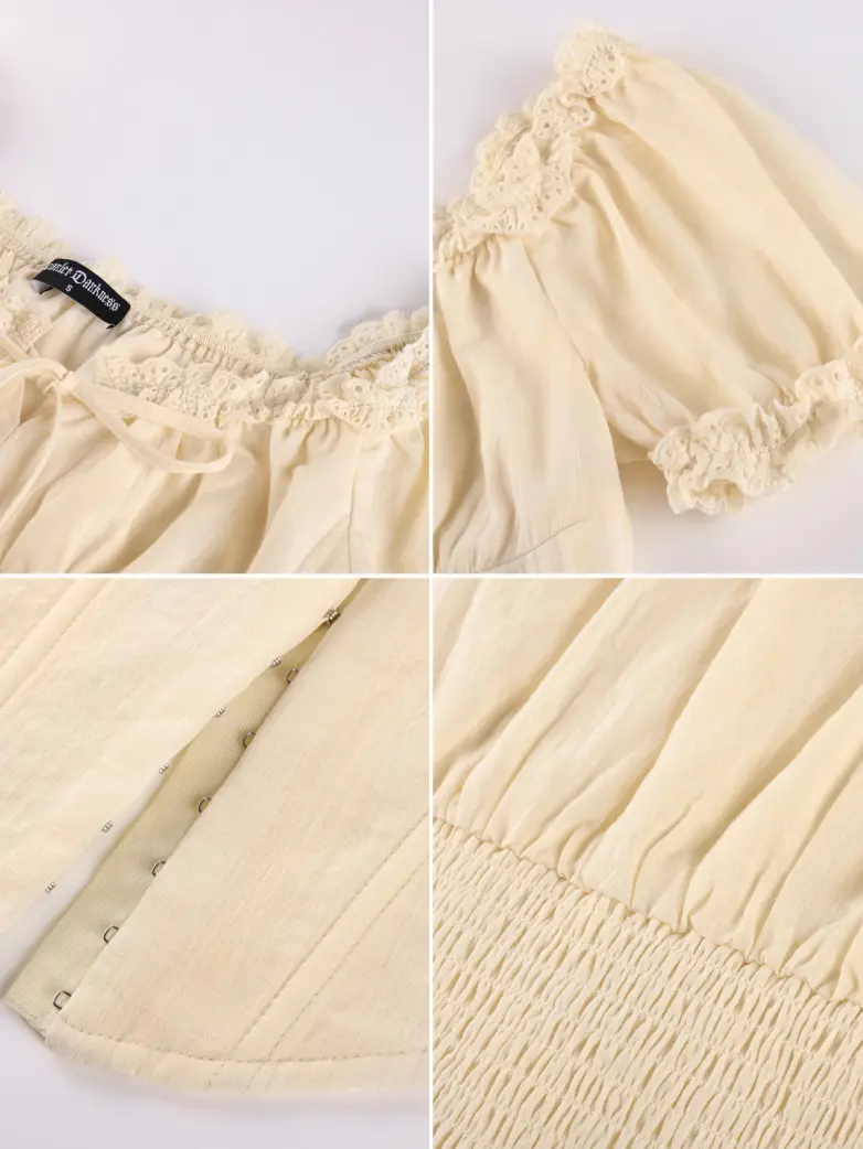 Victoria x Bridgeton Spring Cotton Tops with Bones - Image 17