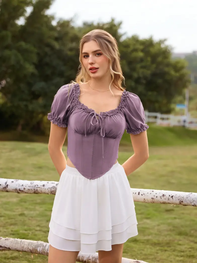 Victoria x Bridgeton Spring Cotton Tops with Bones - Image 31